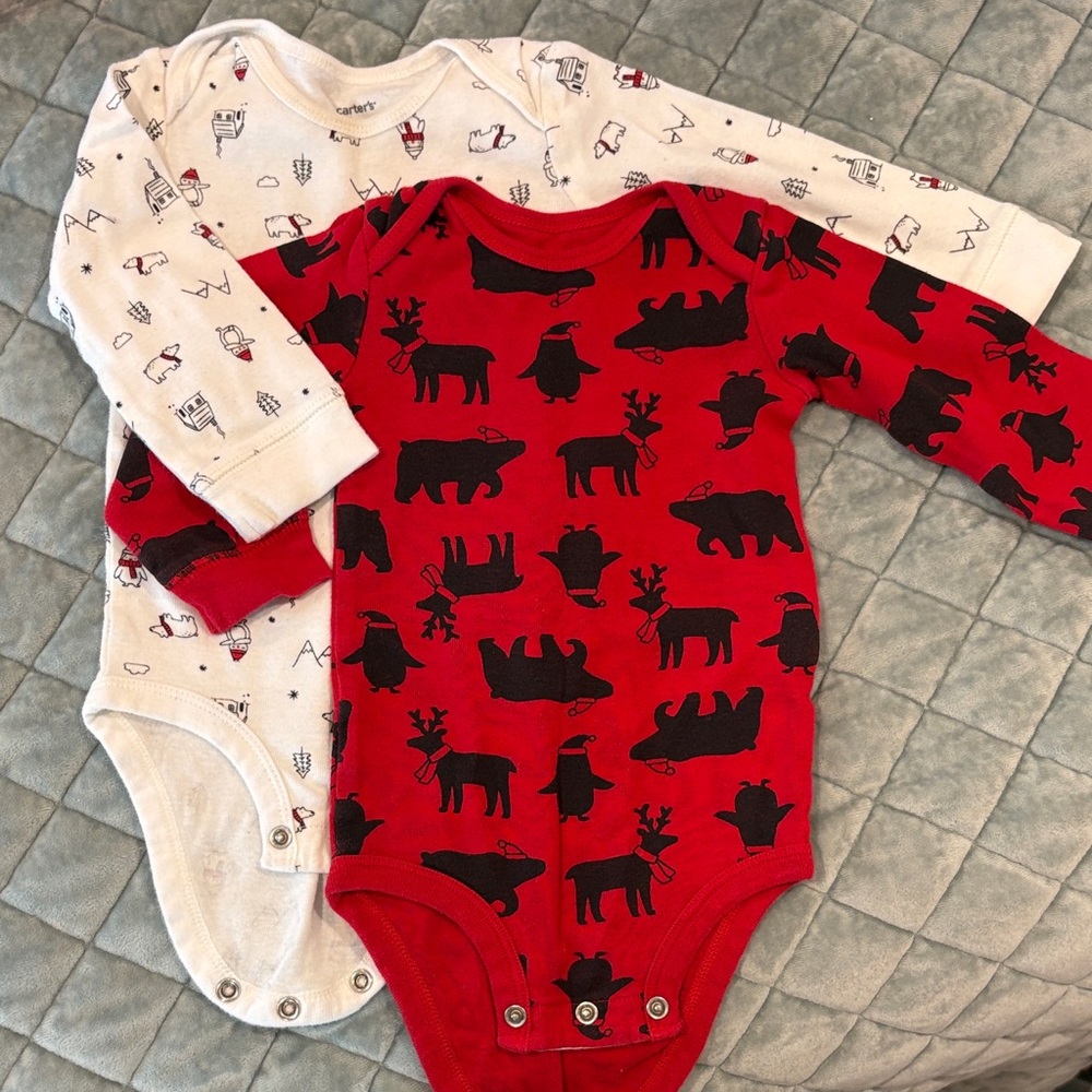 Carter's Holiday Print Bodysuits